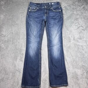 Miss Me Mid Rise Bootcut Jeans Womens Size 29 Blue Stretch Denim